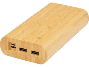 портативное зарядное устройство «tulda» из бамбука, 20000 mah