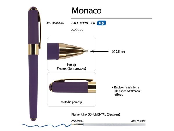 Ручка пластиковая шариковая «Monaco» - Ручка пластиковая шариковая «Monaco»