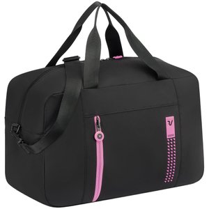 сумка дорожная compact neon, черная с розовым