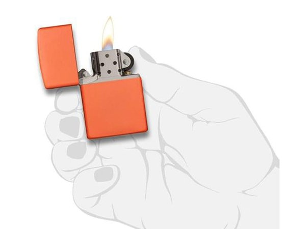 Зажигалка ZIPPO Classic с покрытием Orange Matte - Зажигалка ZIPPO Classic с покрытием Orange Matte