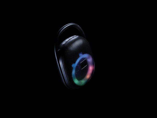 Беспроводная колонка Lightboom из переработанного пластика RCS с карабином, 5 Вт - Беспроводная колонка Lightboom из переработанного пластика RCS с карабином, 5 Вт
