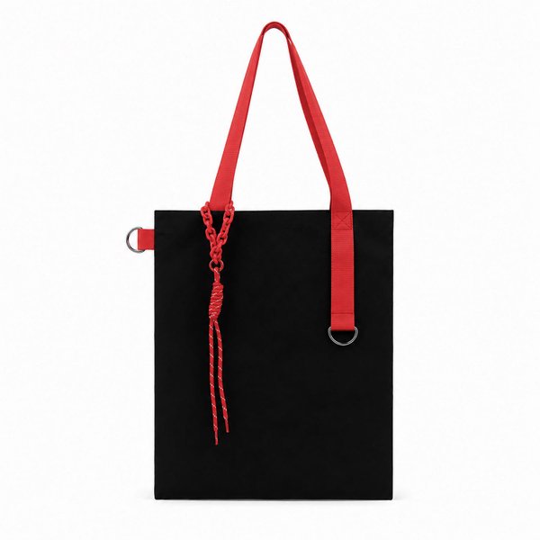 Набор Superbag Red accent: шоппер с обвесом - Набор Superbag Red accent: шоппер с обвесом (чёрный с красным)