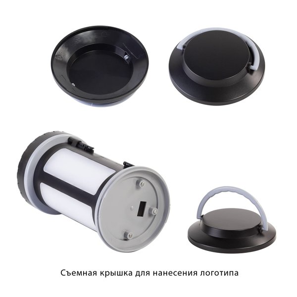 Набор инструментов "Pod" с фонарем - Набор инструментов "Pod" с фонарем черный с серым