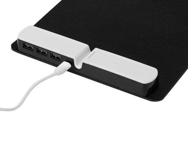 Коврик для мыши со встроенным USB-хабом «Plug» - Коврик для мыши со встроенным USB-хабом «Plug»