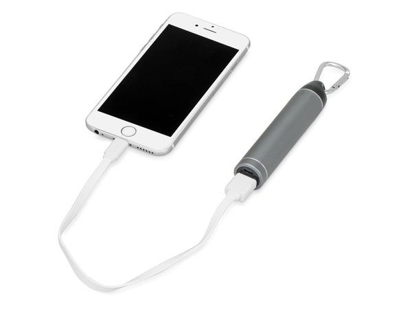 Внешний аккумулятор «Марс» с карабином, 2600 mAh - Внешний аккумулятор «Марс» с карабином, 2600 mAh