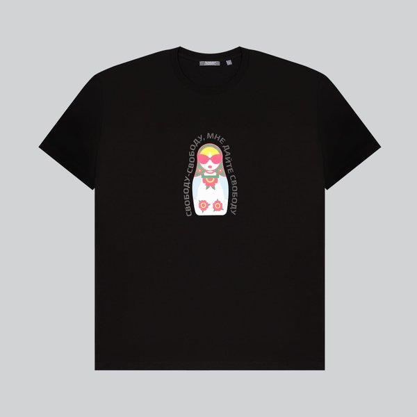 Футболка унисекс Крис (Kris), 150 гр., черная, размер XXL