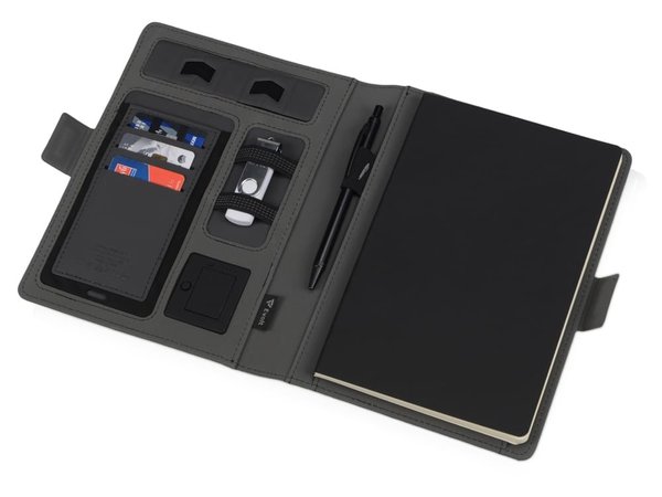 Органайзер с беспроводной зарядкой «Powernote», 5000 mAh - Органайзер с беспроводной зарядкой «Powernote», 5000 mAh