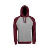 Толстовка "Seattle", серый/бордовый_2XL, 80% х/б, 20% п/э, 280м/г2