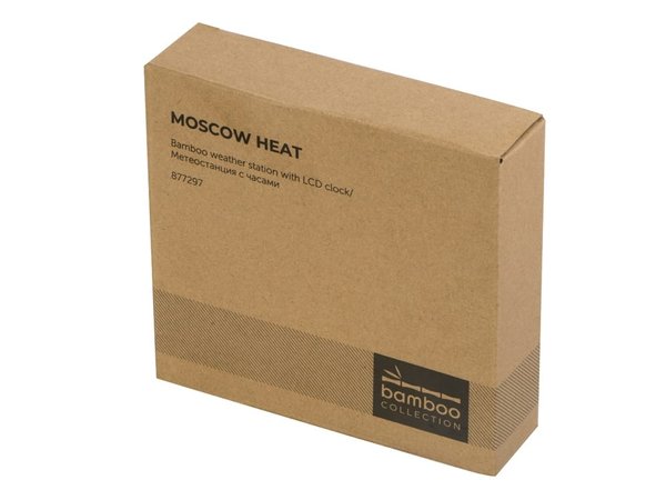 Бамбуковая метеостанция с часами «Moscow Heat» - Бамбуковая метеостанция с часами «Moscow Heat»