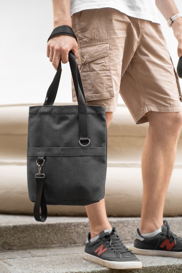 Шоппер Superbag ZIP, с двумя карманами и молнией - Шоппер Superbag ZIP, с двумя карманами и молнией (черный)