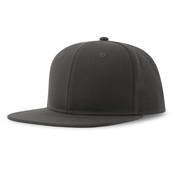 Бейсболка SNAP BACK-S, 6 клиньев, пластиковая застежка - Бейсболка "SNAP BACK-S", 6 клиньев, пластик. застежка, т.серый, 100% перераб. полиэстер, 300 гр/м2