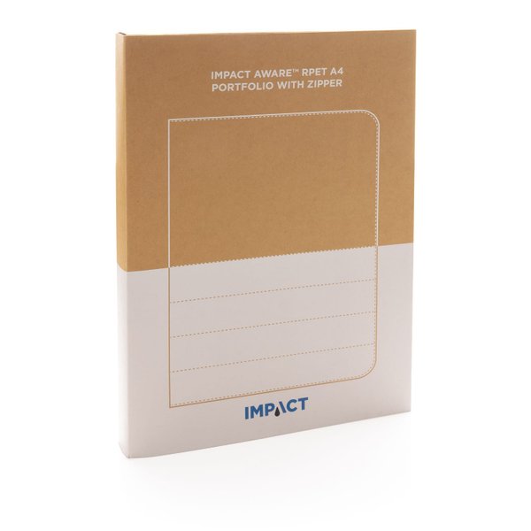 Органайзер Impact из RPET AWARE™ на молнии, А4 - Органайзер Impact из RPET AWARE™ на молнии, А4