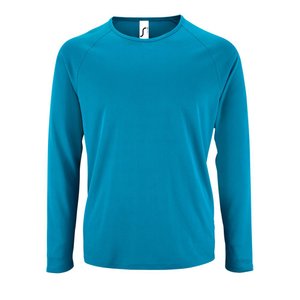 футболка с длинным рукавом sporty lsl men, ярко-бирюзовая