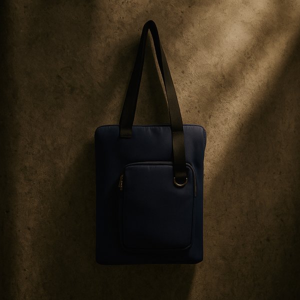 Шоппер Superbag Pocket, с внутренним креплением (карабин) и чехлом для мелочей - Шоппер Superbag Pocket, с внутренним креплением (карабин) и чехлом для мелочей (темно-синий с черным)