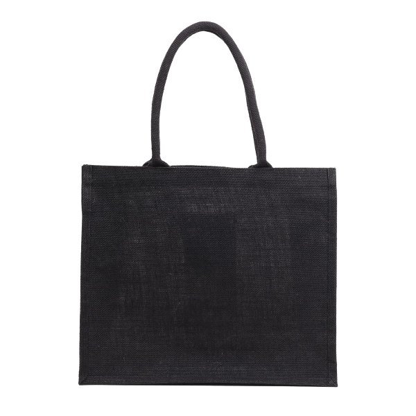 Сумка-шоппер из джута NICE SHOPPER, черная - Сумка-шоппер из джута NICE SHOPPER, черная