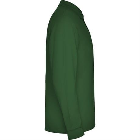 Футболка поло ESTRELLA L/S мужская - Футболка поло ESTRELLA L/S мужская, БУТЫЛОЧНЫЙ ЗЕЛЕНЫЙ M