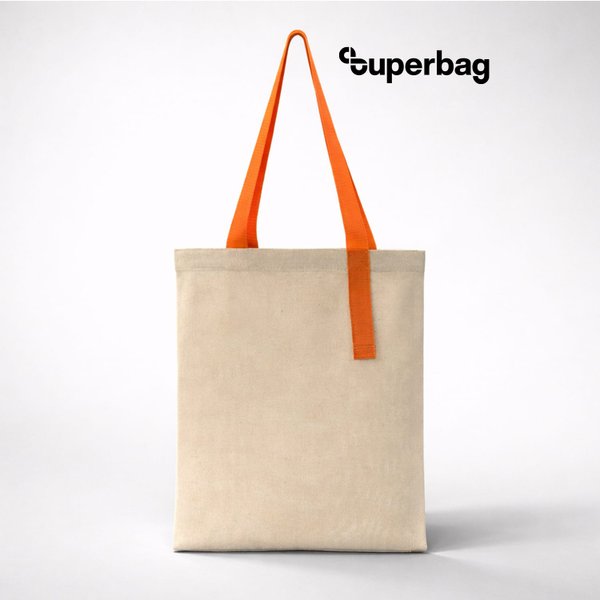 Шоппер Superbag Light, с внутренним креплением (полукольцо) - Шоппер Superbag Light, с внутренним креплением (полукольцо) (неокрашенный с оранжевым)