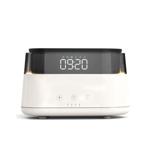 светодиодный usb увлажнитель-ароматизатор brava с часами с подсветкой, белый