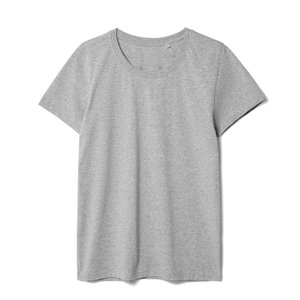 футболка женская t-bolka stretch lady, серый меланж