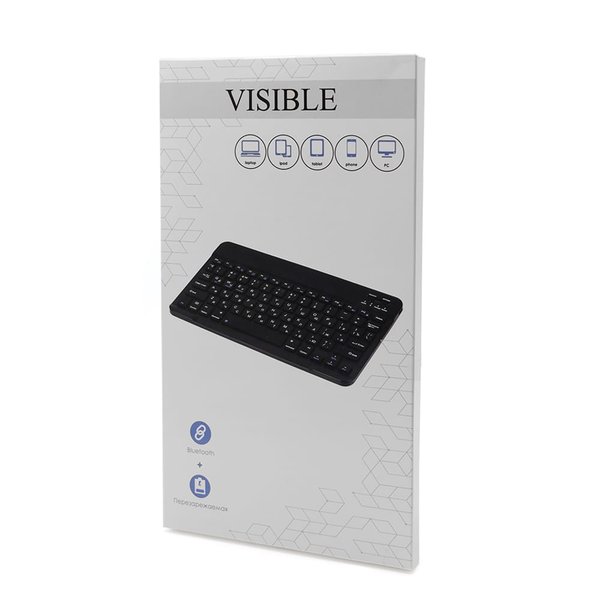 Портативная мини Bluetooth клавиатура Visible, черный - Портативная мини Bluetooth клавиатура Visible, черный