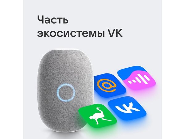 Умная колонка VK «Капсула» с голосовым помощником Марусей, 30 Вт - Умная колонка VK «Капсула» с голосовым помощником Марусей, 30 Вт