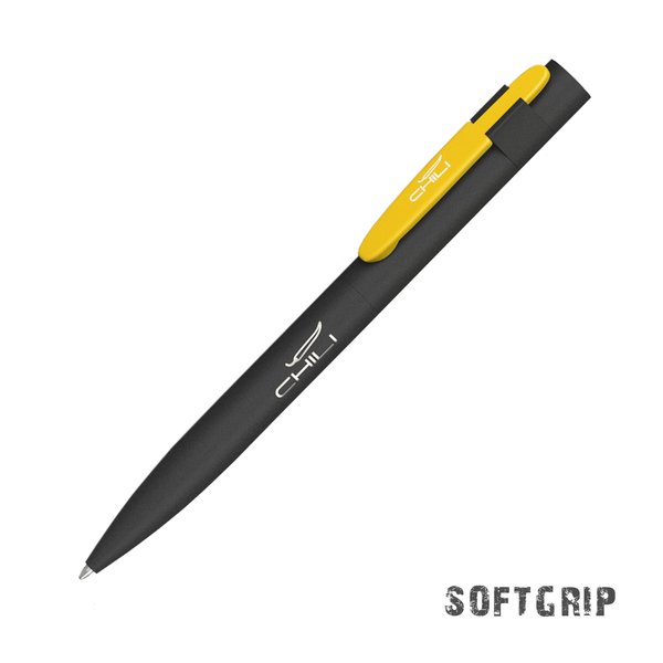 Ручка шариковая "Lip SOFTGRIP" - Ручка шариковая "Lip SOFTGRIP" черный с желтым