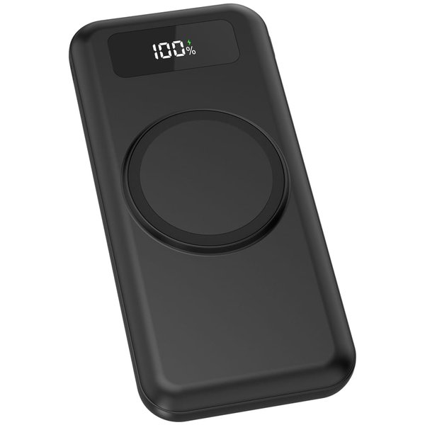 Внешний аккумулятор Authority с беспроводной зарядкой (5W), 10000 mAh - Внешний аккумулятор Authority с беспроводной зарядкой (5W), 10000 mAh, чёрный
