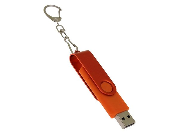 USB 2.0- флешка на 8 Гб с поворотным механизмом и дополнительным разъемом Type-C - USB 2.0- флешка на 8 Гб с поворотным механизмом и дополнительным разъемом Type-C