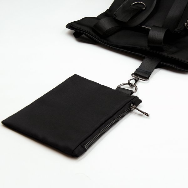 Шоппер Superbag Pocket, с внутренним креплением (карабин) и чехлом для мелочей - Шоппер Superbag Pocket, с внутренним креплением (карабин) и чехлом для мелочей (черный)