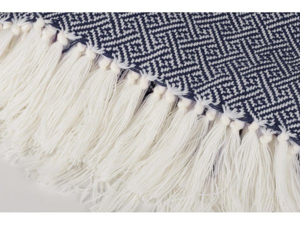 Плед акриловый с белой бахромой «Tassel» - Плед акриловый с белой бахромой «Tassel»