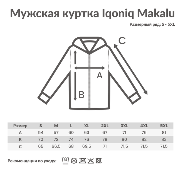 Мужская куртка Iqoniq Makalu из переработанного полиэстера AWARE™, 300 г/м² - Мужская куртка Iqoniq Makalu из переработанного полиэстера AWARE™, 300 г/м²