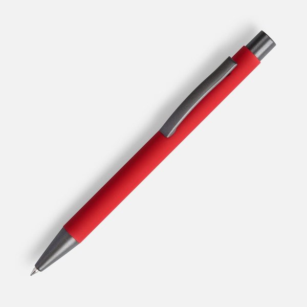 Ручка шариковая Atento Soft Touch, красная