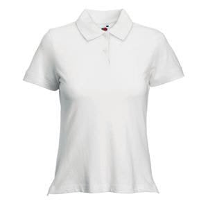 Поло женское POLO LADY-FIT 210 - Поло "Lady-Fit Polo", белый_M, 97% х/б, 3% эластан, 210 г/м2