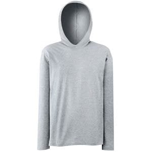 Футболка LONG SLEEVE HOODED T 160 - Футболка "Long Sleeve Hooded T", серо-лиловый_M, 100% х/б, 160 г/м2