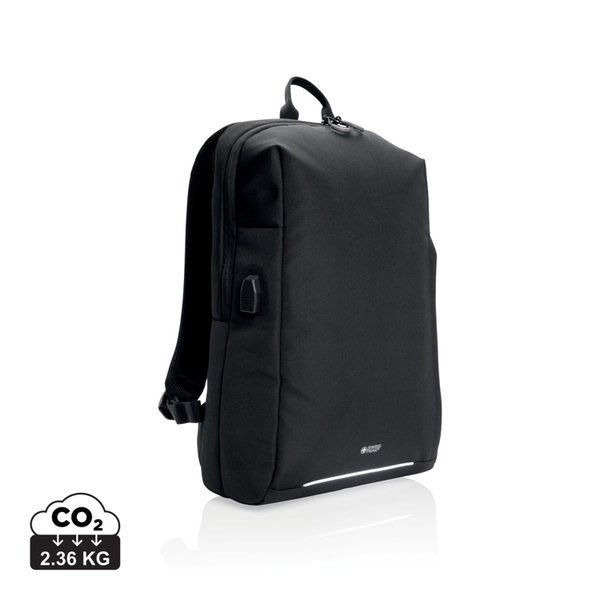 Рюкзак Swiss Peak с RFID-защитой и USB-A из rPET AWARE™, 15,6’’ - Рюкзак Swiss Peak с RFID-защитой и USB-A из rPET AWARE™, 15,6’’