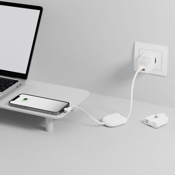 Кабель Xoopar ICE-R с ретрактором 2 в 1, разъёмы USB-C и Lightning, 60 Вт - Кабель Xoopar ICE-R с ретрактором 2 в 1, разъёмы USB-C и Lightning, 60 Вт