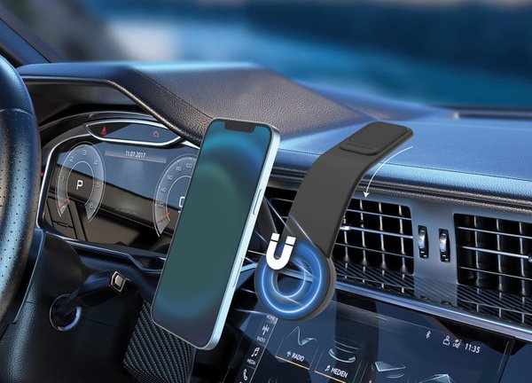 Магнитный автомобильный держатель для телефона DriveGrip из переработанного пластика RCS - Магнитный автомобильный держатель для телефона DriveGrip из переработанного пластика RCS
