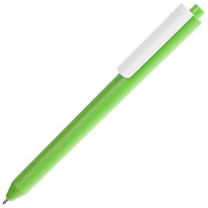 ручка шариковая pigra p03 mat, светло-зеленая с белым