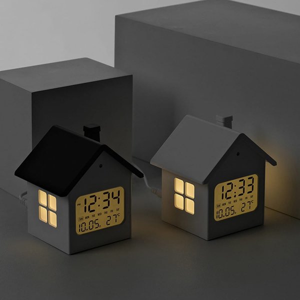 Часы метеостанция HomeTime - Часы метеостанция HomeTime, белые