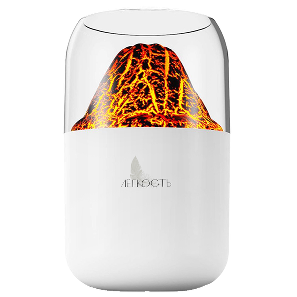 Светодиодный USB увлажнитель-аромадиффузор Volcano 2.0, белый - Светодиодный USB увлажнитель-аромадиффузор Volcano 2.0, белый