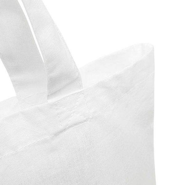 Хлопковая сумка PURE с короткими ручками, белая - Хлопковая сумка PURE с короткими ручками, белая