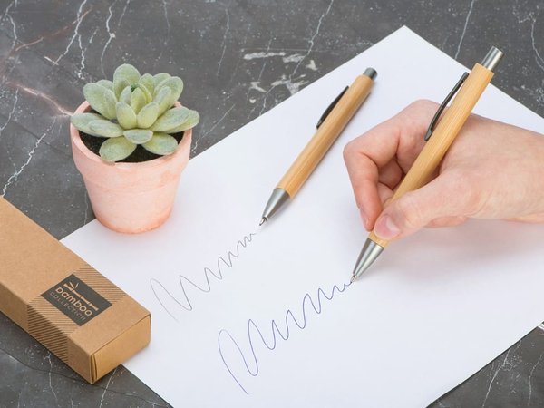 Подарочный набор «Tender bamboo» с шариковой ручкой и механическим карандашом из бамбука - Подарочный набор «Tender bamboo» с шариковой ручкой и механическим карандашом из бамбука