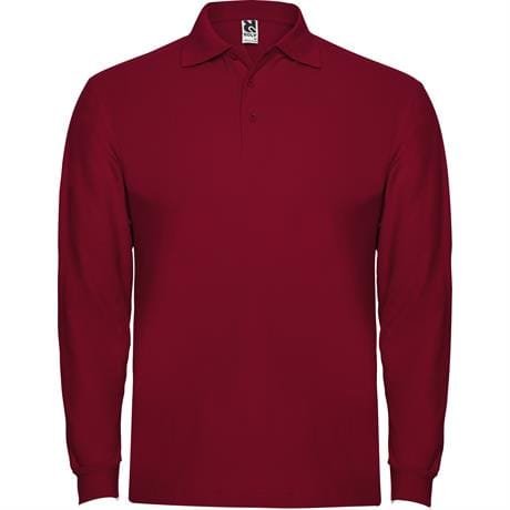 Футболка поло ESTRELLA L/S мужская - Футболка поло ESTRELLA L/S мужская, ГРАНАТОВЫЙ 2XL
