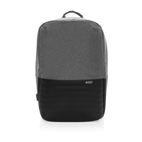 Антикражный рюкзак для ноутбука Swiss Peak с RFID-защитой из rPET AWARE™, 15,6’’ - Антикражный рюкзак для ноутбука Swiss Peak с RFID-защитой из rPET AWARE™, 15,6’’
