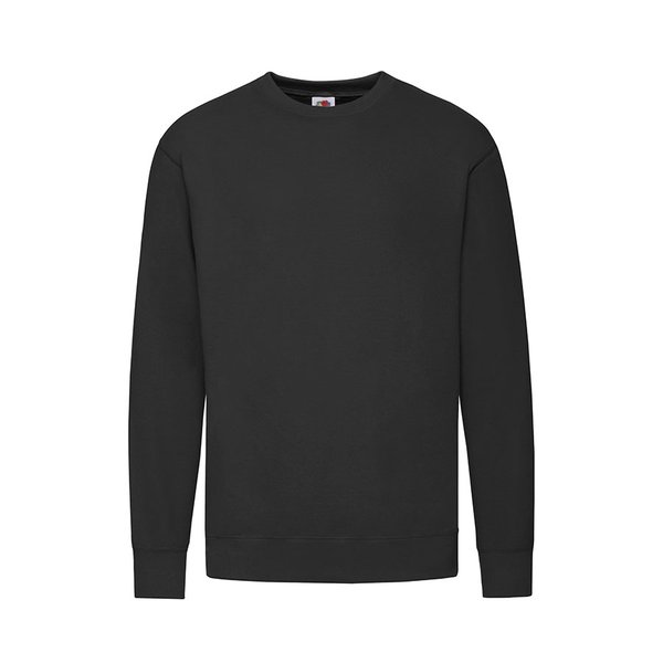 Свитшот без начеса LIGHTWEIGHT SET-IN SWEAT 240 - Толстовка мужская без начеса "Lightweight Set-in Sweat", черный, S, 80% х/б 20% полиэстер, 240 г/м2