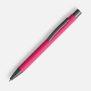 ручка шариковая atento soft touch, розовая