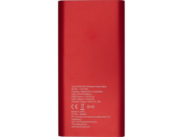 Внешний беспроводной аккумулятор «Juice», 8000 mAh - Внешний беспроводной аккумулятор «Juice», 8000 mAh