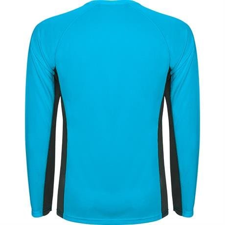 Спортивная футболка SHANGHAI L/S мужская - Спортивная футболка SHANGHAI L/S мужская, БИРЮЗОВЫЙ/ТЕМНЫЙ ГРАФИТ XL