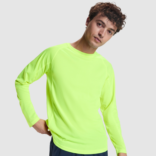 Спортивная футболка MONTECARLO L/S мужская - Спортивная футболка MONTECARLO L/S мужская, ФЛУОРЕСЦЕНТНЫЙ ЖЕЛТЫЙ S