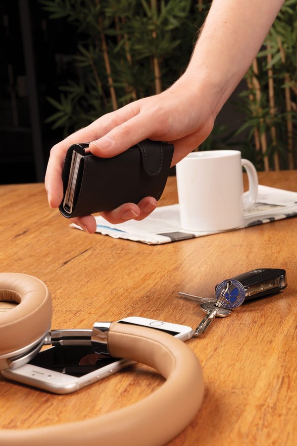 Алюминиевый картхолдер Standard с PU кошельком и защитой RFID - Алюминиевый картхолдер Standard с PU кошельком и защитой RFID